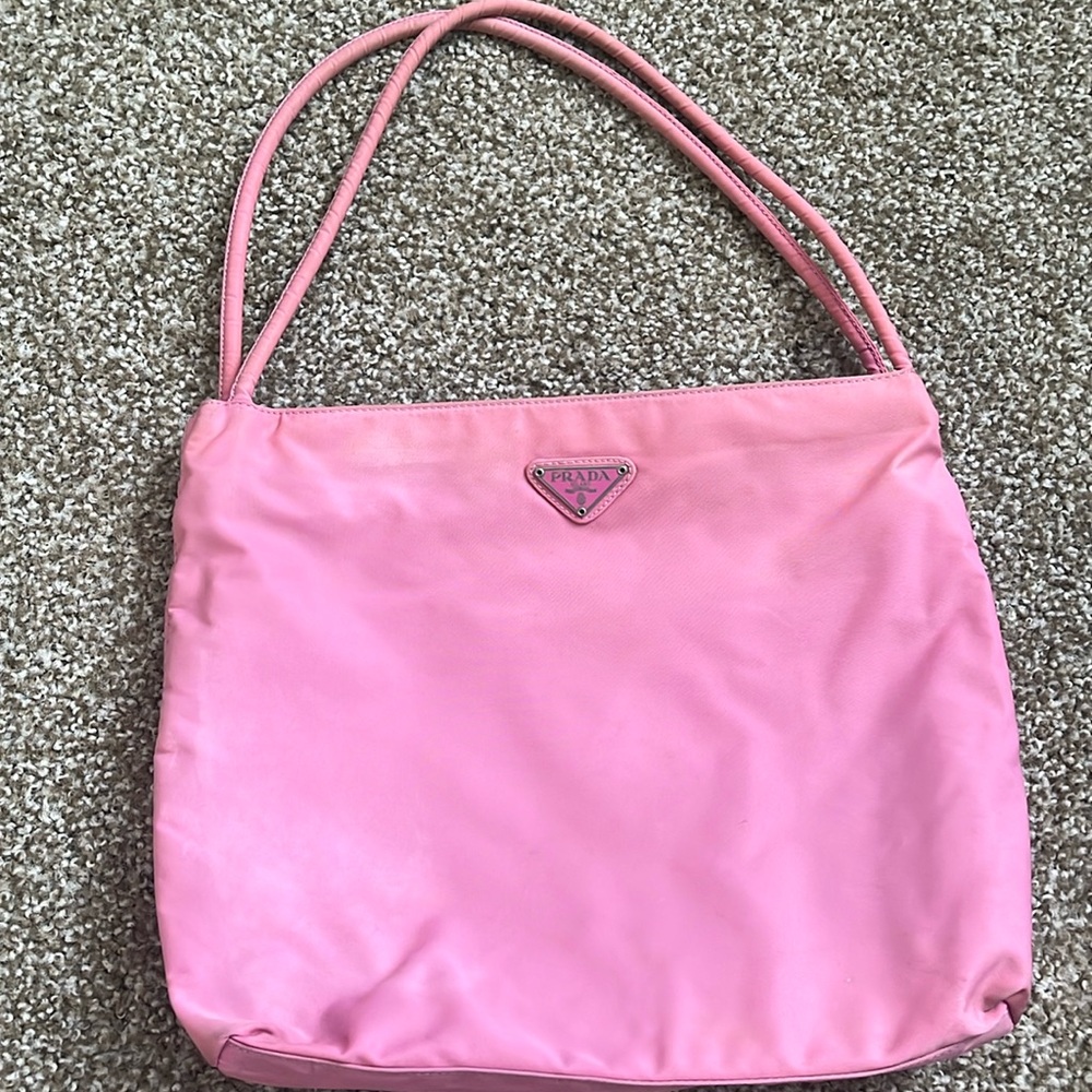 Prada pink nylon bag